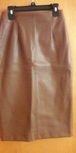 Zara Beige Faux Leather Skirt